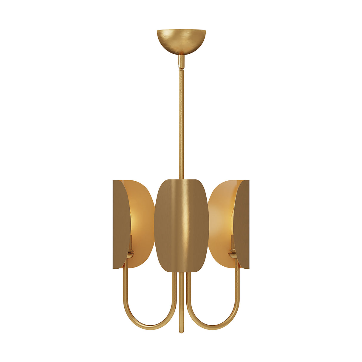 Nico 3 Light Chandelier 15", Antique Brass