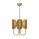 Nico 3 Light Chandelier 15", Antique Brass