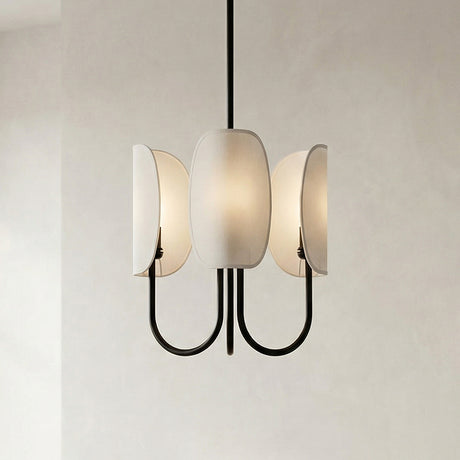Nico 3 Light Chandelier 15" for Modern home with White Walls