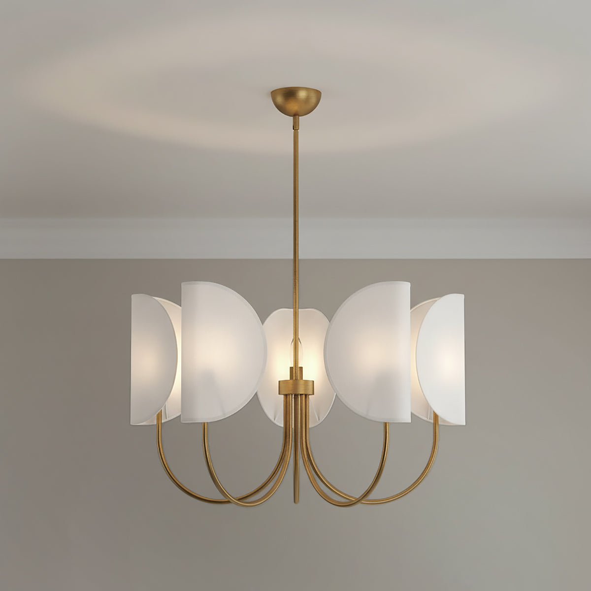 Nico 5 Light Chandelier 32" for Modern home with Gray Walls