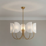 Nico 5 Light Chandelier 32" for Modern home with Gray Walls