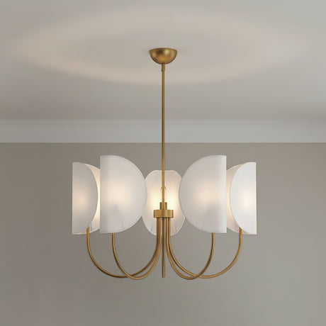 Nico 5 Light Chandelier 32" for Modern home with Gray Walls