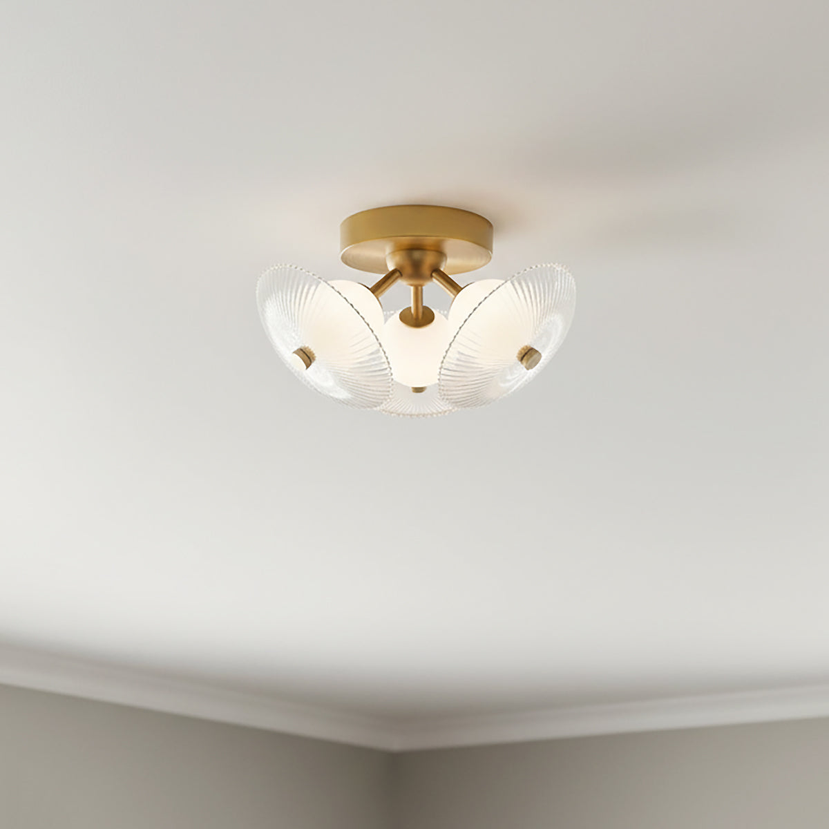 Ivan LED Semi Flush 12" for Modern home with White Ceiling