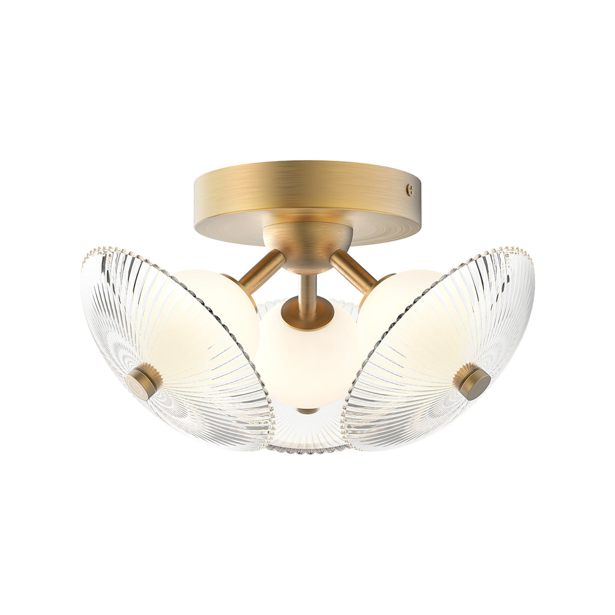 Ivan LED Semi Flush 12", Brushed Brass