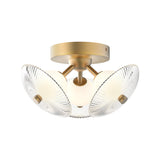 Ivan LED Semi Flush 12", Brushed Brass