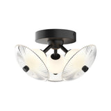 Ivan LED Semi-Flush 12", Matte Black