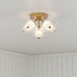 Ivan LED Semi-Flush 16" for Modern home with White Shiplap