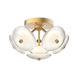 Ivan LED Semi-Flush 16", Brushed Brass