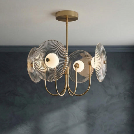 Ivan LED Chandelier 21", Brushed Brass