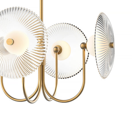 Ivan LED Chandelier 21", Brushed Brass