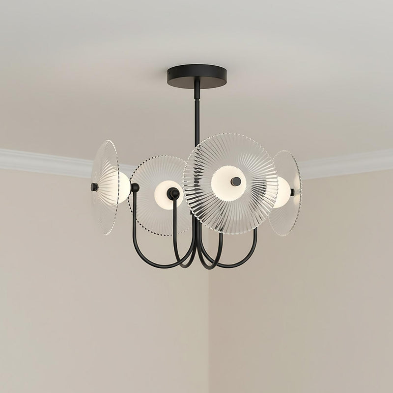 Ivan LED Chandelier 21", Matte Black