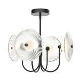 Ivan LED Chandelier 21", Matte Black