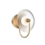 Ivan LED Curved Arm Wall Sconce, Brushed Brass