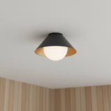 Juno Flush Mount 14" for Modern home with Wood Siding