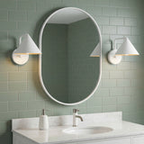 Juno Wall Sconce, White for Modern home with White Subway Tile