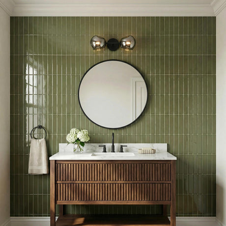 Flynn 2 Light Wall Sconce, Matte Black with Mirrored Smoke Glass