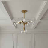 Flynn 5 Light Pendant 18" for Modern home with White Walls