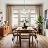 Flynn 5 Light Pendant 18", Matte Black with Opal Glass