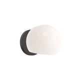 Flynn 1 Light Wall Sconce, Matte Black with Opal Glass