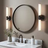Blain LED Wall Sconce 22" for Modern home with Warm Beige Siding