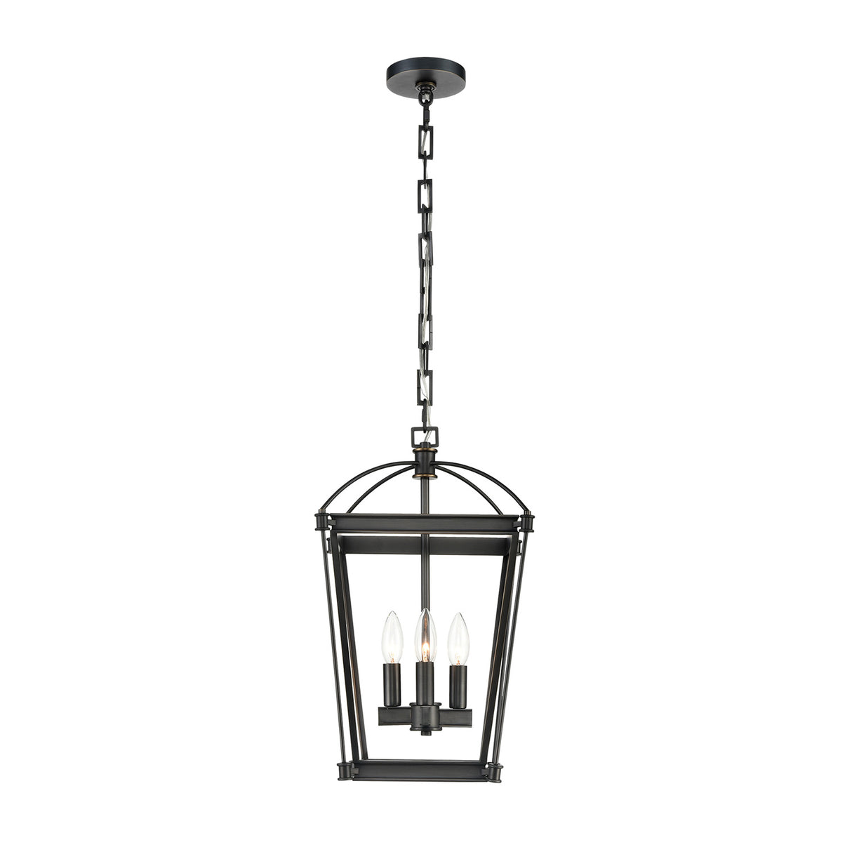 Pierce Small Lantern Pendant 12", Urban Bronze