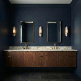 Gracy 1 Light Wall Sconce, Vintage Brass and Alabaster