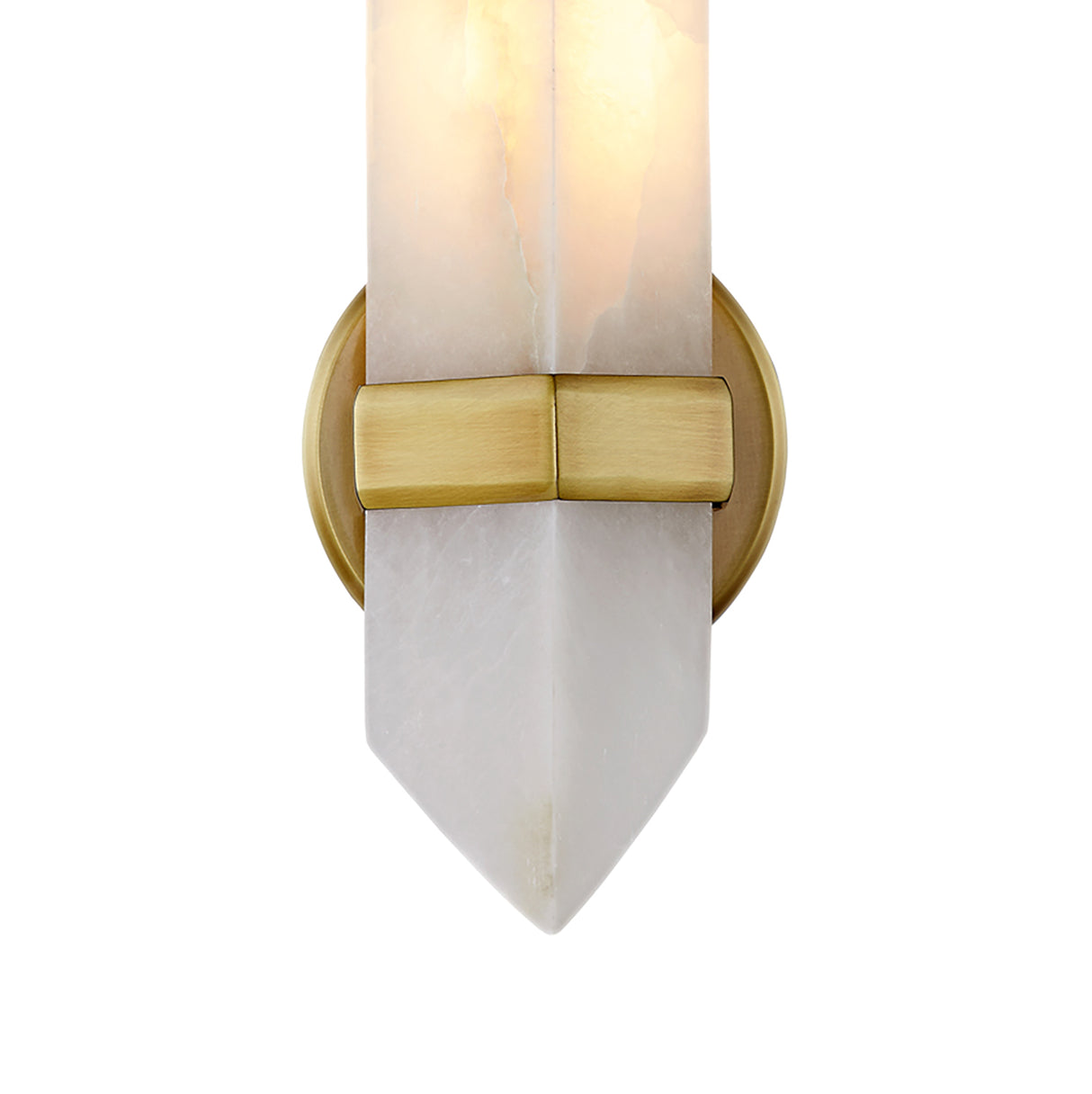 Gracy 1 Light Wall Sconce, Vintage Brass and Alabaster