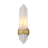 Gracy 1 Light Wall Sconce, Vintage Brass and Alabaster