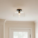Bella Semi-Flush 12", Matte Black