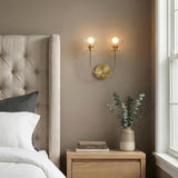 Bella 2 Light Wall Sconce, Brushed Brass