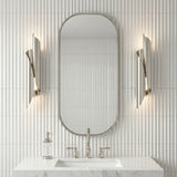 Isla Wrapped Wall Sconce 26" for Modern home with White Tile