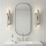 Isla Wrapped Wall Sconce 26", Polished Nickel