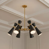 Aiden 6 Light Chandelier 32" for Modern home with White paneling