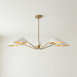 Jade 5 Light Chandelier 46" for Modern home with White Walls