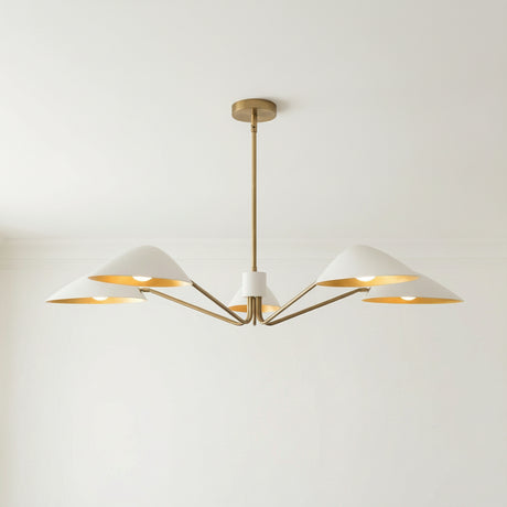 Jade 5 Light Chandelier 46" for Modern home with White Walls