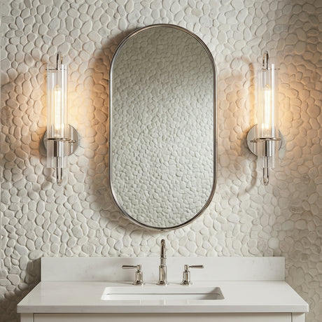 Camie Wall Sconce 20" for Modern home with White Stone