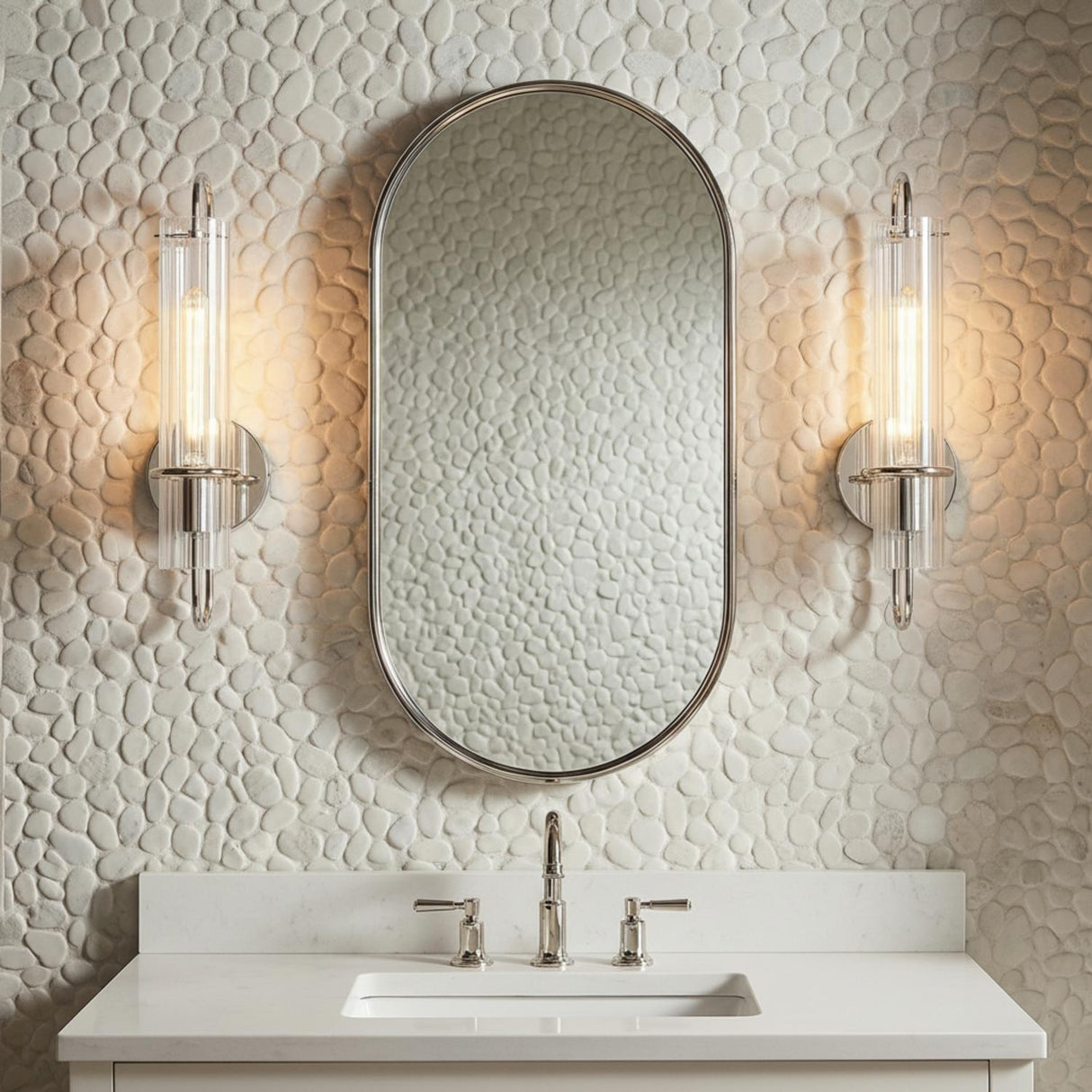Camie Wall Sconce 20", Polished Nickel