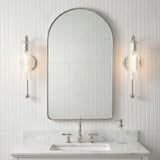 Dessie Wall Sconce 19", Polished Nickel for Modern home with White Tile