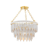Willa Pendant 18", White-Washed Wood and Aged Brass