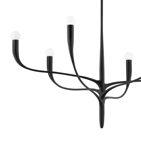 Anita 6 Light Chandelier 38", Antique Iron