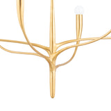 Anita 6 Light Chandelier 37", Gold Leaf