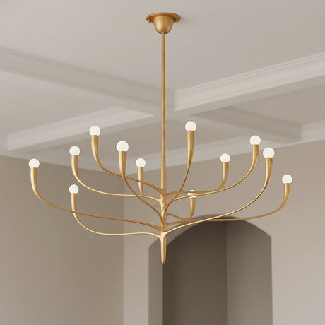 Anita 12 Light Chandelier 52" for Modern home with Beige walls