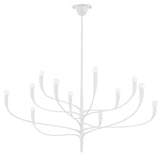 Anita 12 Light Chandelier 52", White Plaster