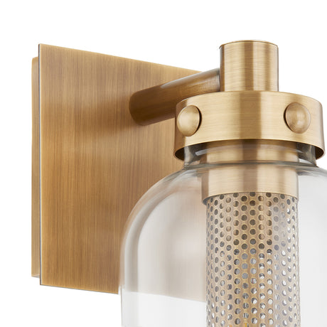 Bennett Outdoor Wall Light, Small 13" Vintage Brass