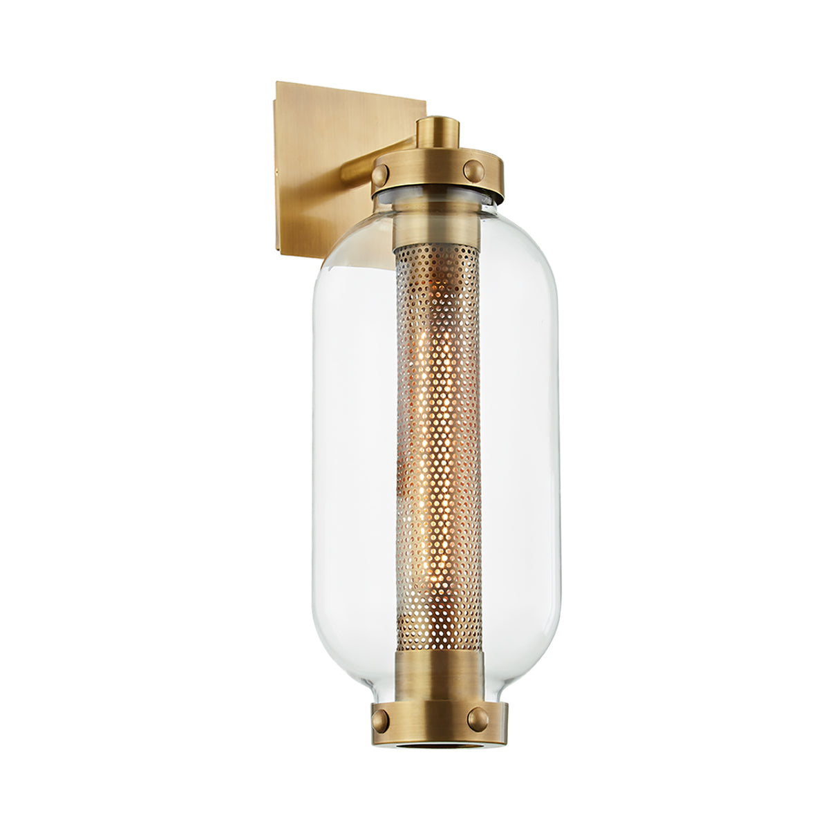 Bennett Outdoor Wall Light, Medium 19" Vintage Brass