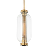Bennett Outdoor Hanging Light, Vintage Brass