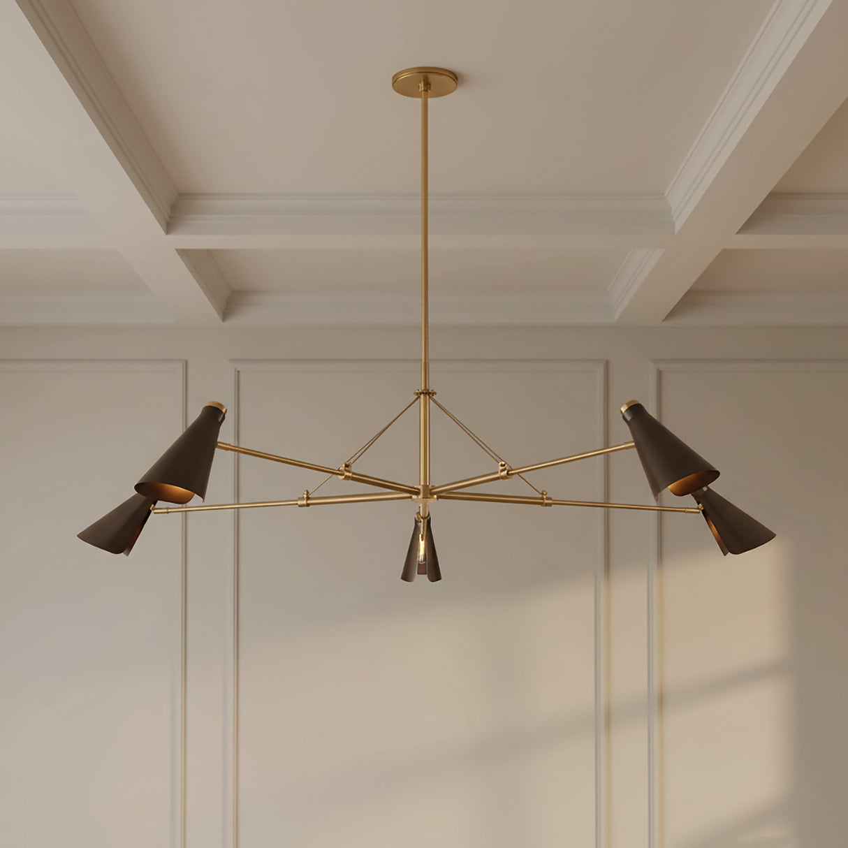 Ralph 5 Light Chandelier 69" for Modern home with White Walls