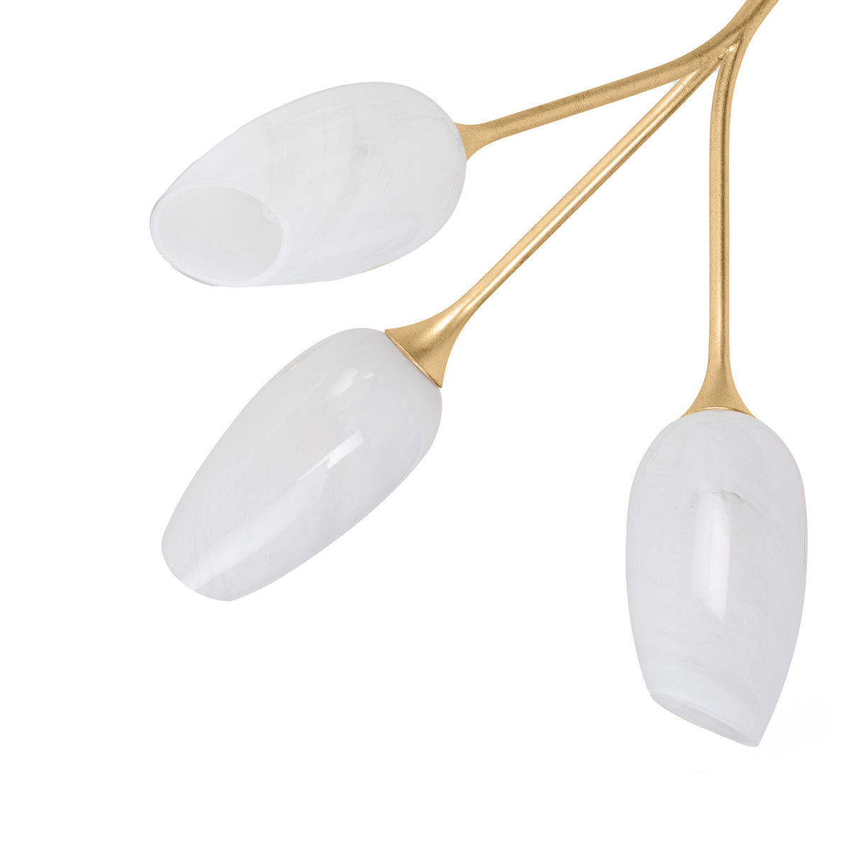 Amara 9 Light Chandelier 34", Gold Leaf with Art Glass