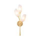 Amara Wall Sconce 25”, Gold Leaf with Art Glass