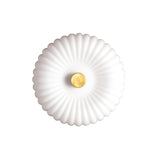 Dora Flush Mount 10”, Aged Brass with Opal Glass